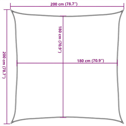 Sunshade Sail 160 g/m² Taupe 2x2 m HDPE