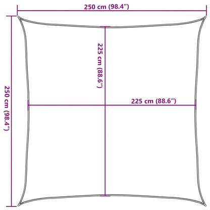Sunshade Sail 160 g/m² Taupe 2.5x2.5 m HDPE