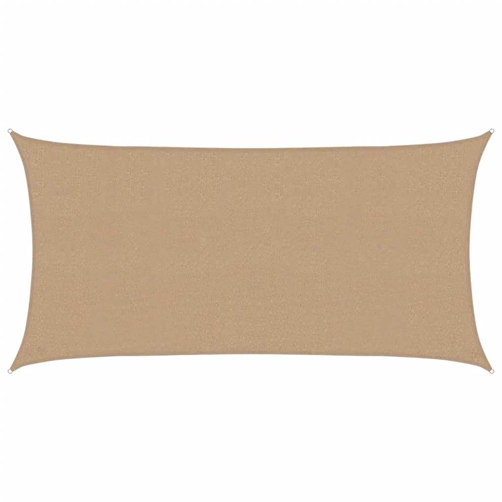 Sunshade Sail 160 g/m² Taupe 2x4 m HDPE