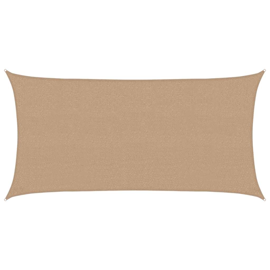 Sunshade Sail 160 g/m² Taupe 2.5x5 m HDPE