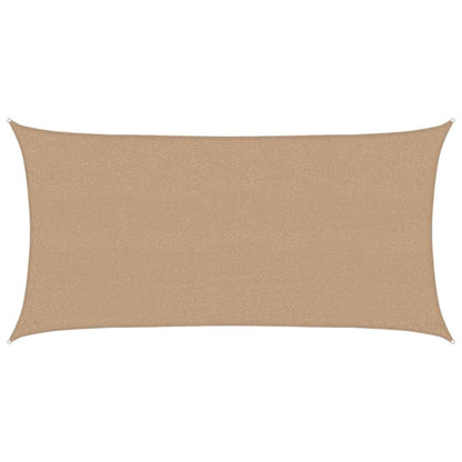 Sunshade Sail 160 g/m² Taupe 2.5x5 m HDPE