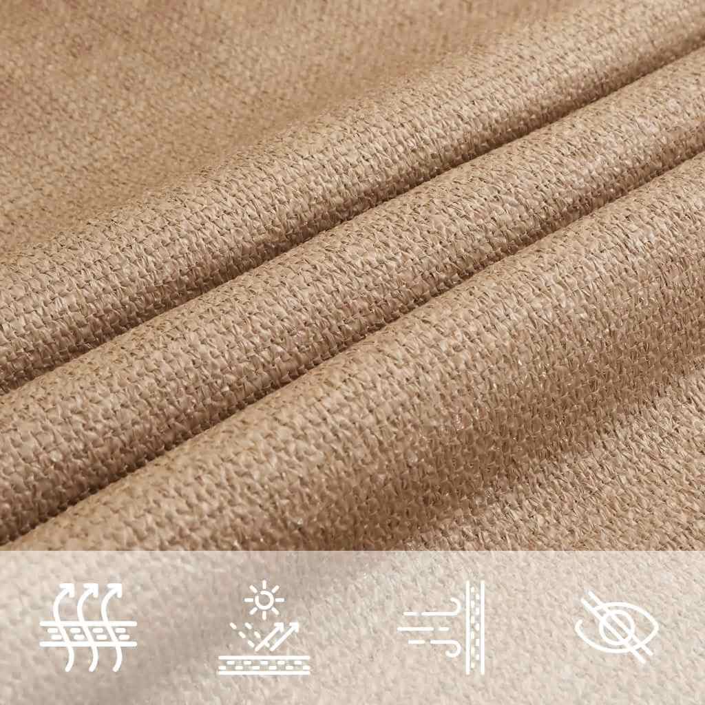 Sunshade Sail 160 g/m² Taupe 2.5x5 m HDPE