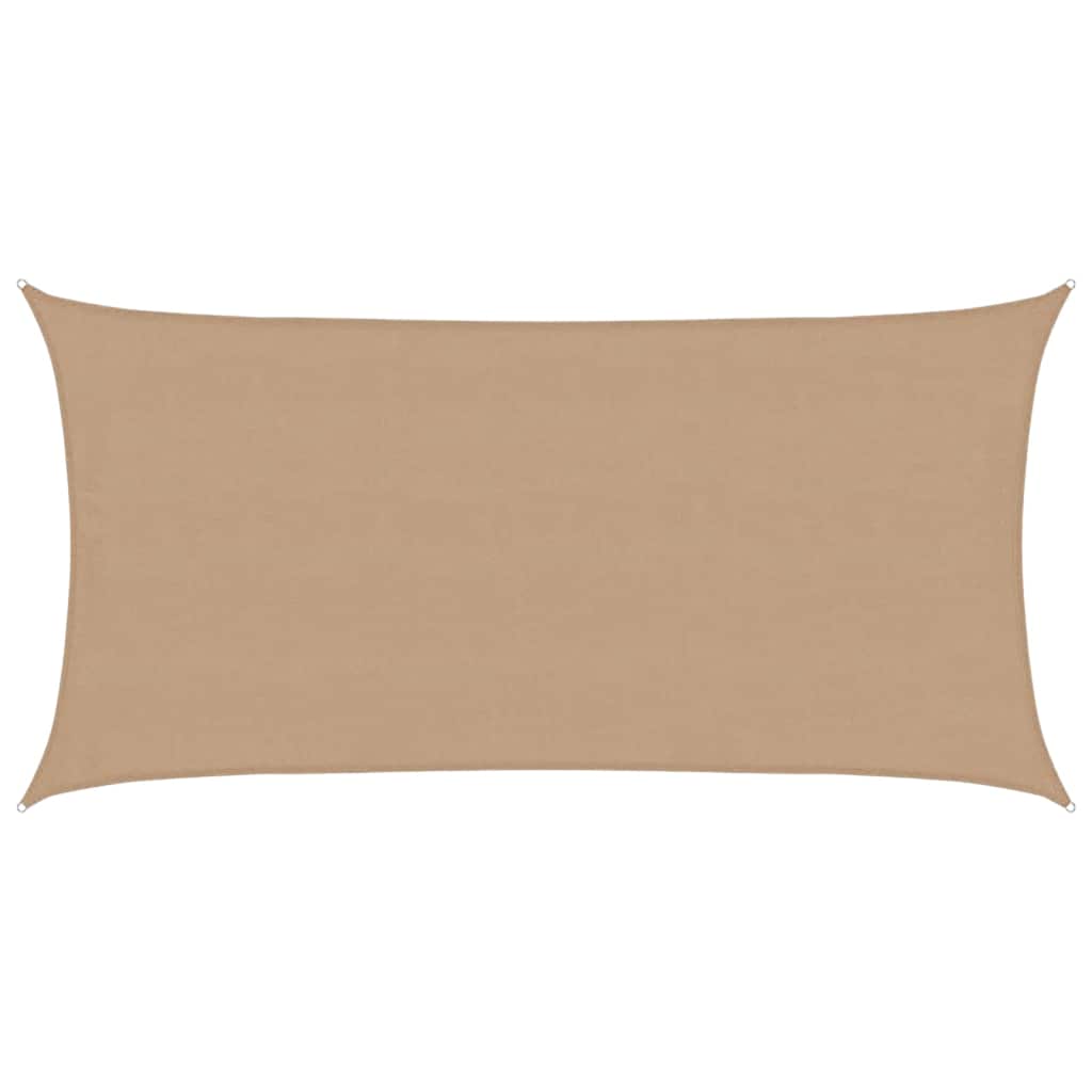 Sunshade Sail 160 g/m² Taupe 4x7 m HDPE
