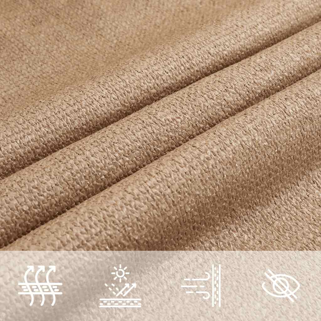 Sunshade Sail 160 g/m² Taupe 4x7 m HDPE