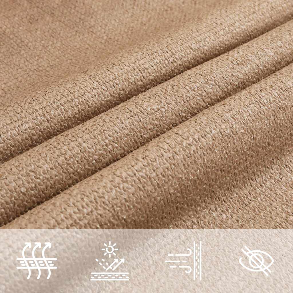 Sunshade Sail 160 g/m² Taupe 3.6x3.6x3.6 m HDPE