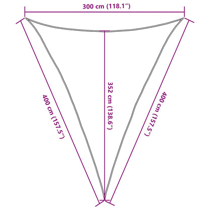 Sunshade Sail 160 g/m² Taupe 3x4x4 m HDPE