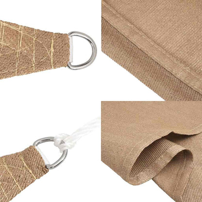 Sunshade Sail 160 g/m² Taupe 3.5x3.5x4.9 m HDPE