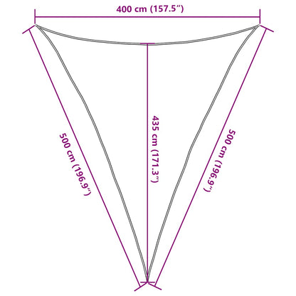 Sunshade Sail 160 g/m² Taupe 4x5x5 m HDPE