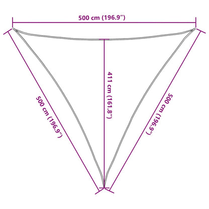 Sunshade Sail 160 g/m² Taupe 5x5x5 m HDPE