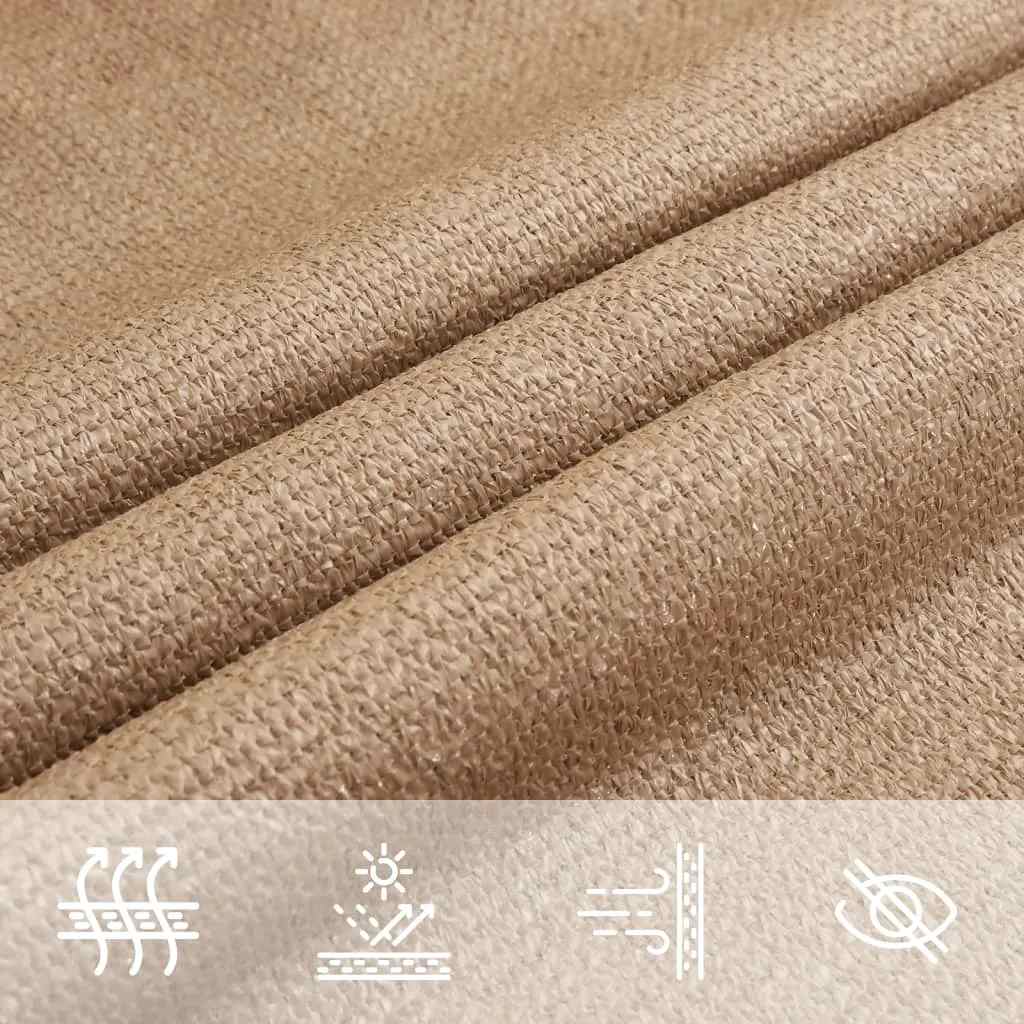 Sunshade Sail 160 g/m² Taupe 5x6x6 m HDPE