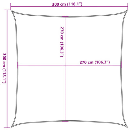 Sunshade Sail 160 g/m² Dark Green 3x3 m HDPE