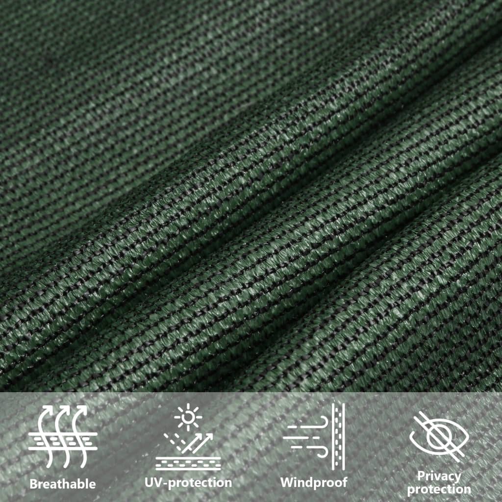 Sunshade Sail 160 g/m² Dark Green 3.6x3.6 m HDPE