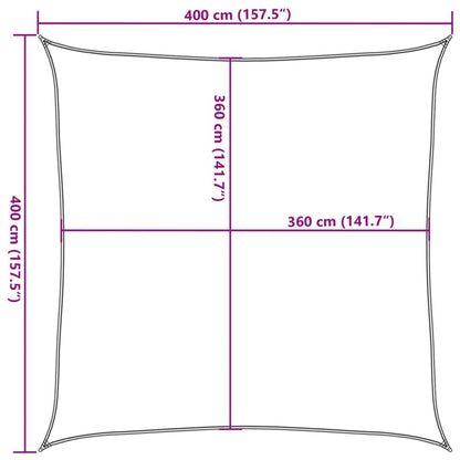 Sunshade Sail 160 g/m² Dark Green 4x4 m HDPE