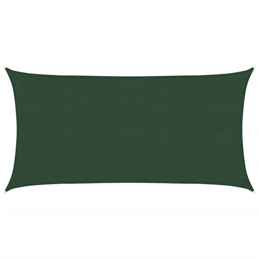 Sunshade Sail 160 g/m² Dark Green 2.5x5 m HDPE