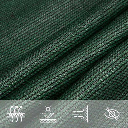 Sunshade Sail 160 g/m² Dark Green 5x7x7 m HDPE