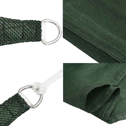 Sunshade Sail 160 g/m² Dark Green 5x7x7 m HDPE