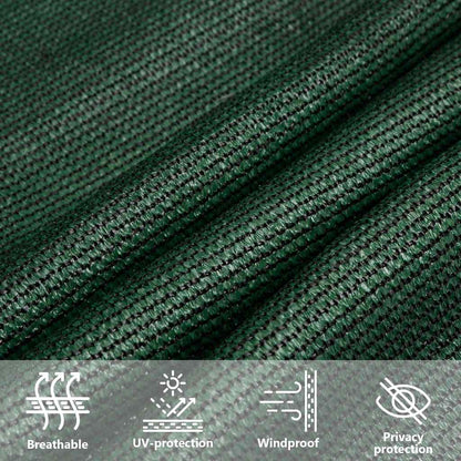 Sunshade Sail 160 g/m² Dark Green 5x7x7 m HDPE