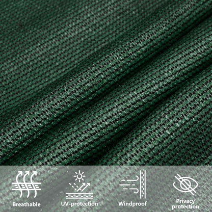 Sunshade Sail 160 g/m² Trapezium Dark Green 4/5x3 m HDPE