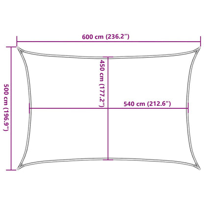 Sunshade Sail 160 g/m² Rectangular Blue 5x6 m HDPE