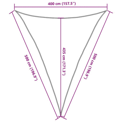 Sunshade Sail 160 g/m² Triangular Blue 4x5x5 m HDPE
