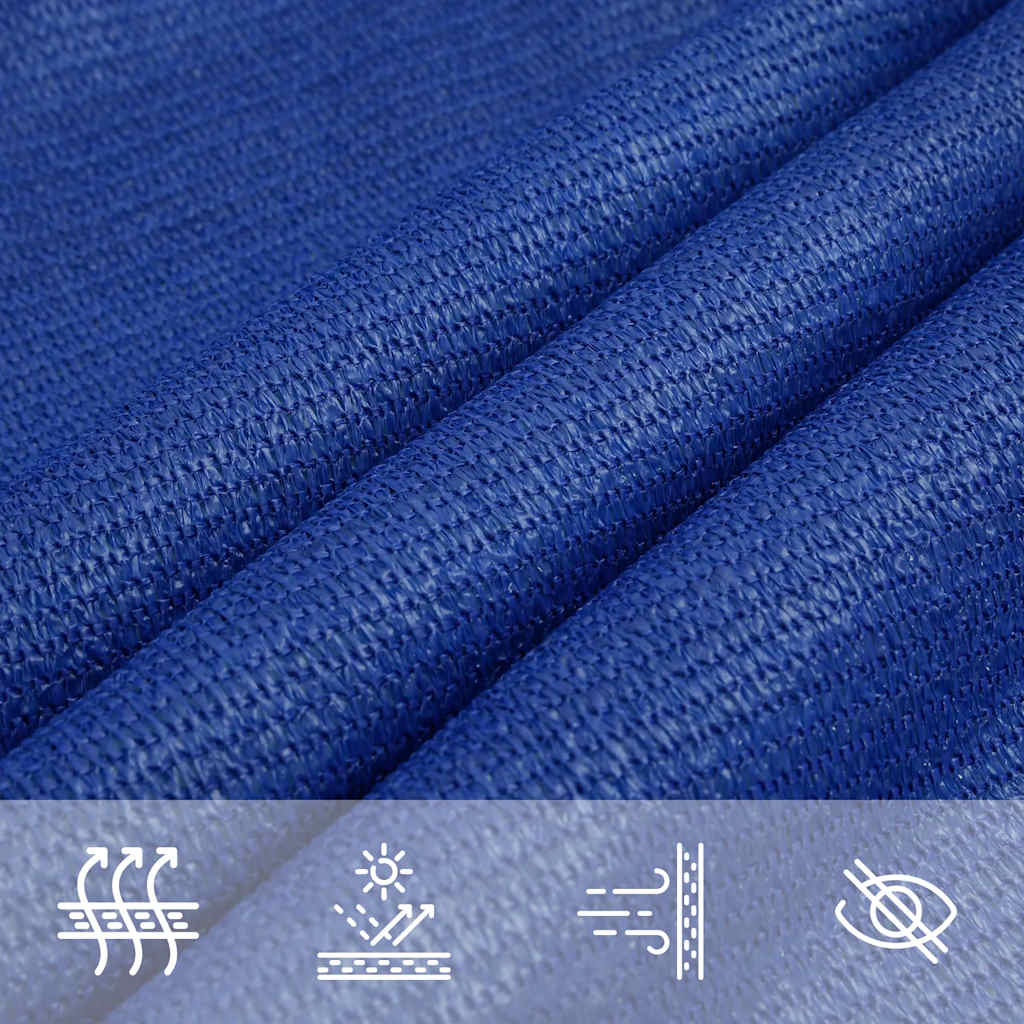 Sunshade Sail 160 g/m² Triangular Blue 6x6x6 m HDPE