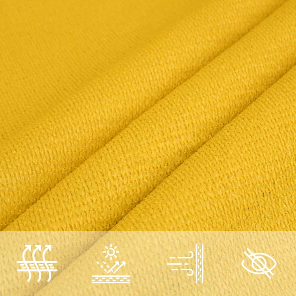 Sunshade Sail 160 g/m² Yellow 2x2 m HDPE
