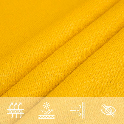 Sunshade Sail 160 g/m² Yellow 2x2 m HDPE