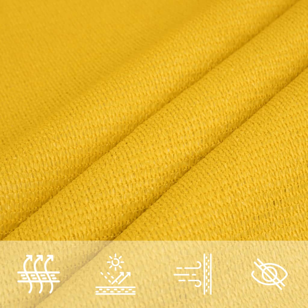 Sunshade Sail 160 g/m² Square Yellow 6x6 m HDPE