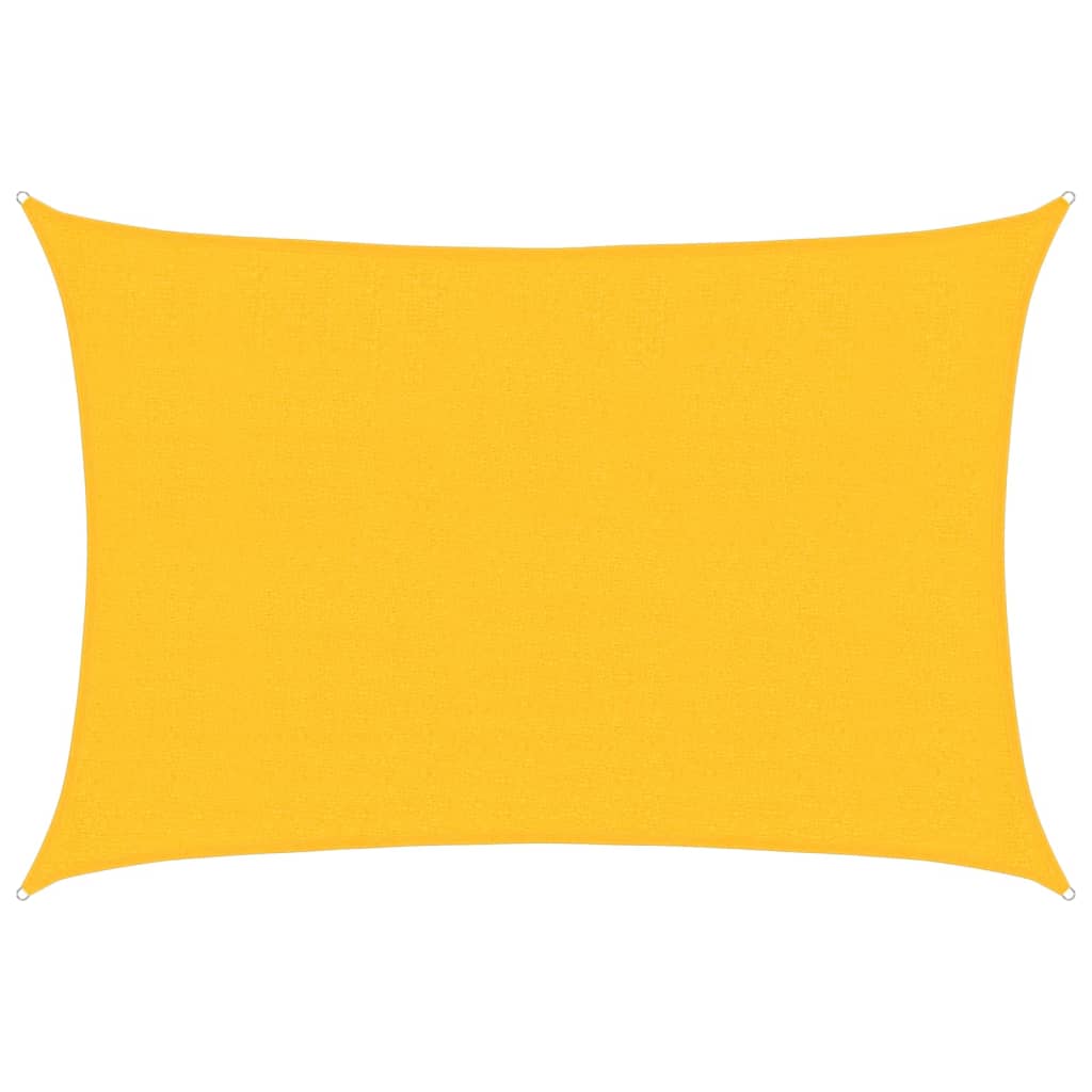 Sunshade Sail 160 g/m² Yellow 2.5x3.5 m HDPE