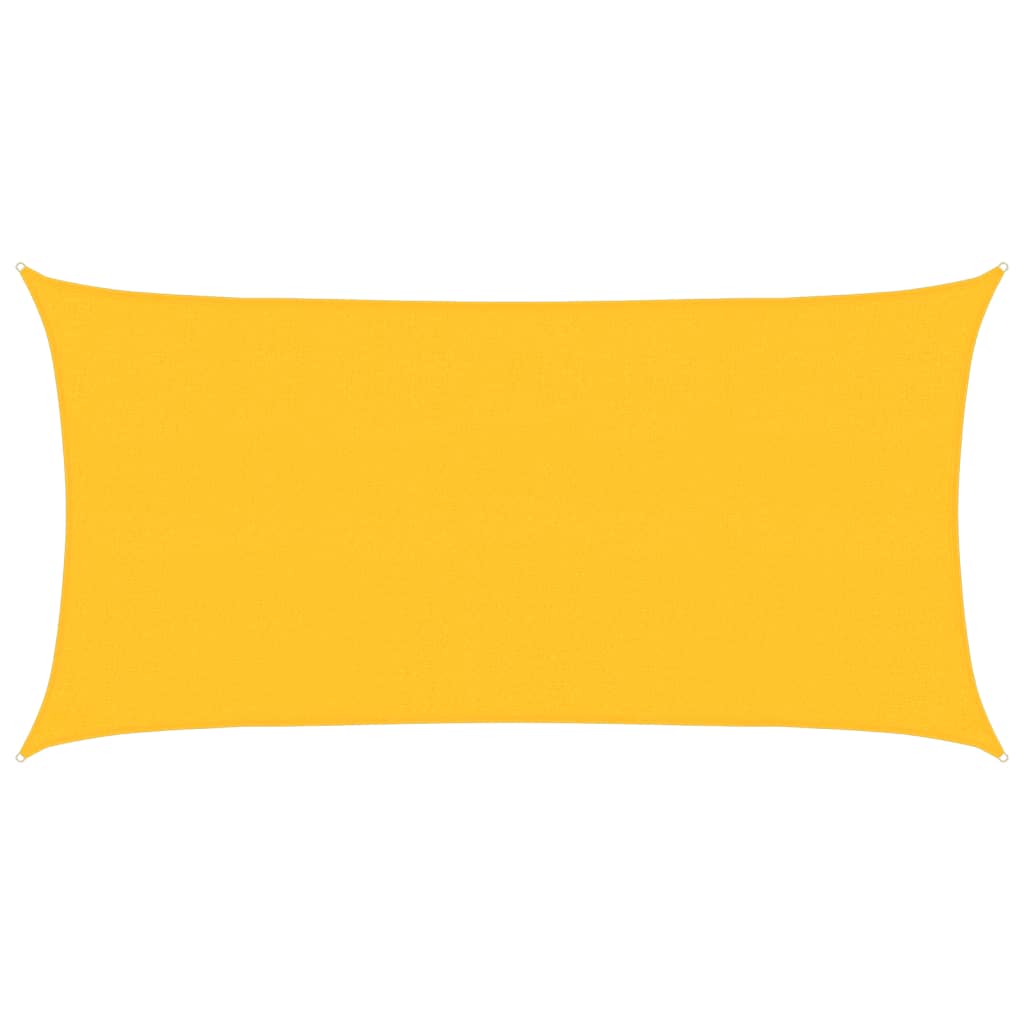 Sunshade Sail 160 g/m² Yellow 2.5x5 m HDPE