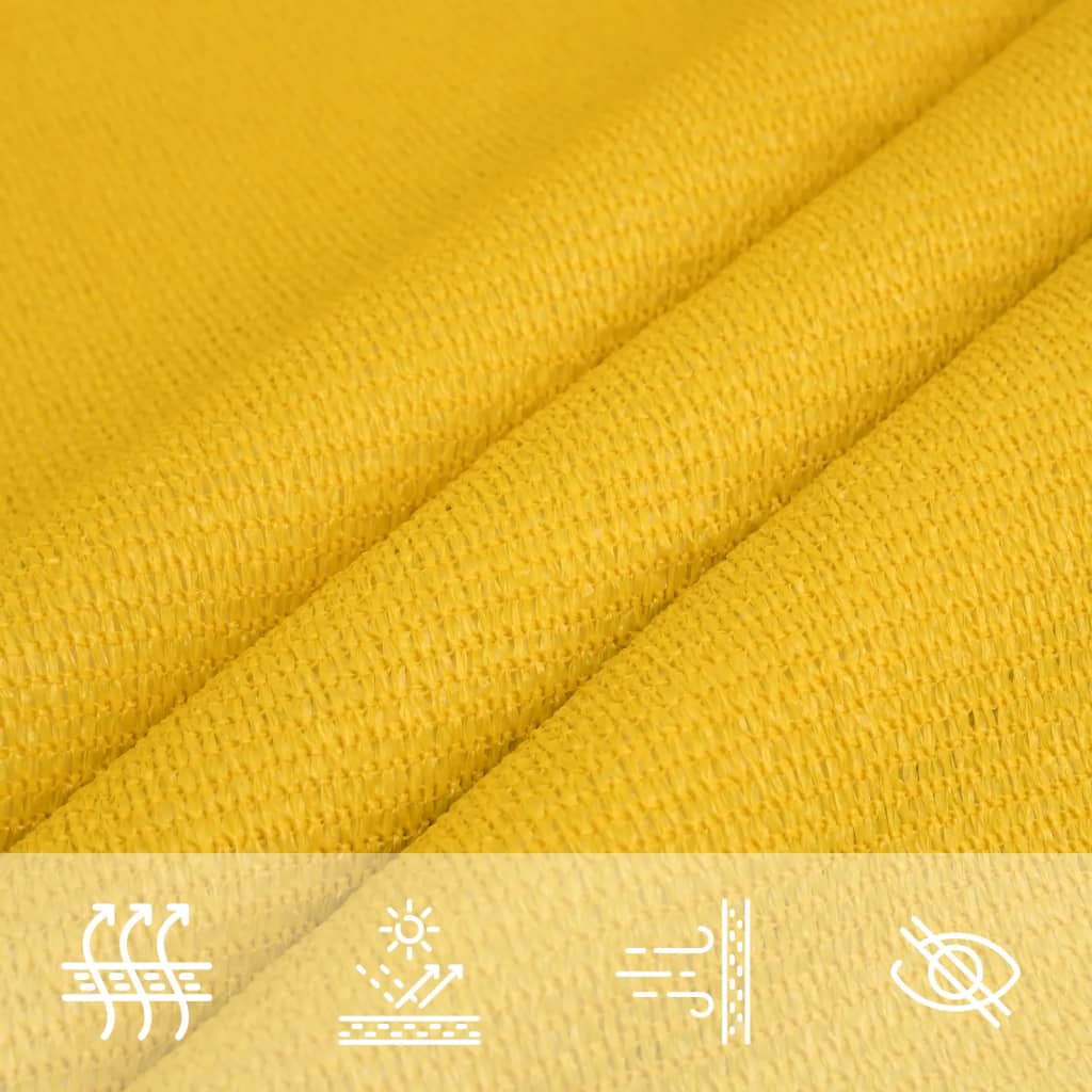 Sunshade Sail 160 g/m² Yellow 3x6 m HDPE