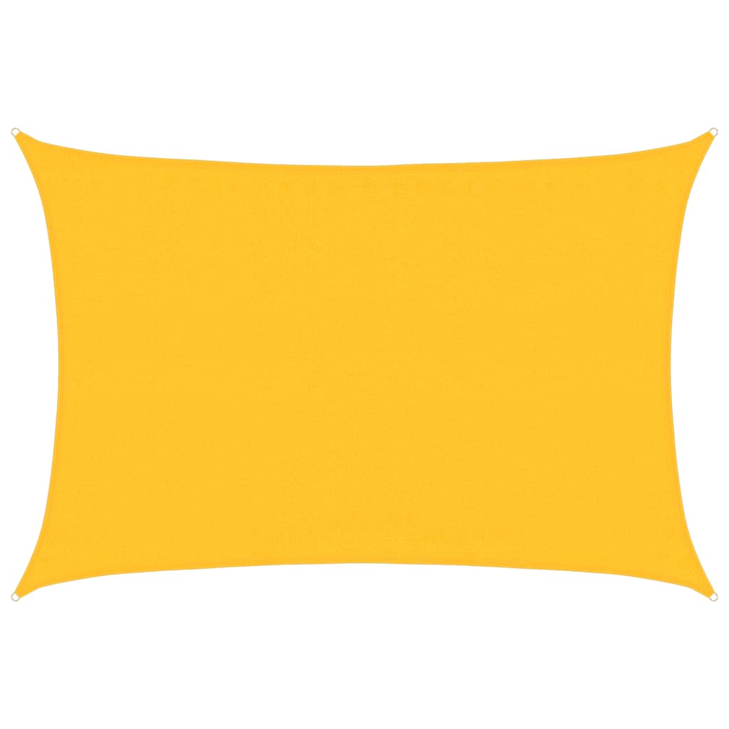 Sunshade Sail 160 g/m² Rectangular Yellow 3.5x4.5 m HDPE