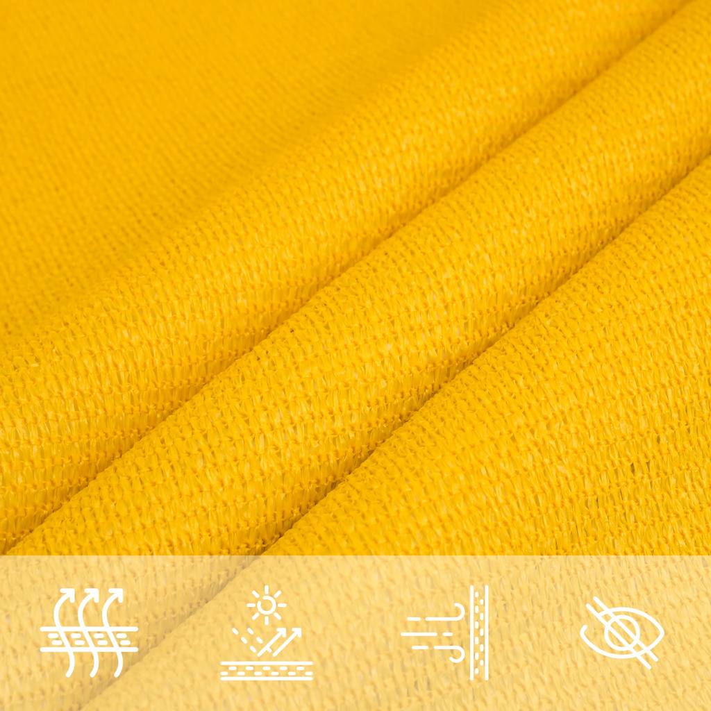 Sunshade Sail 160 g/m² Rectangular Yellow 3.5x5 m HDPE