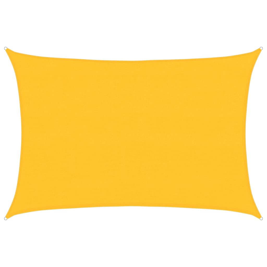 Sunshade Sail 160 g/m² Rectangular Yellow 4x6 m HDPE