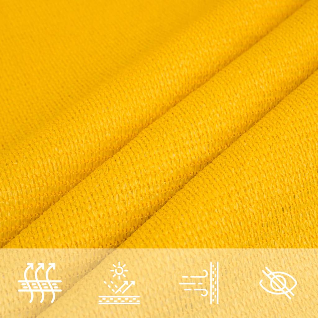 Sunshade Sail 160 g/m² Rectangular Yellow 6x8 m HDPE