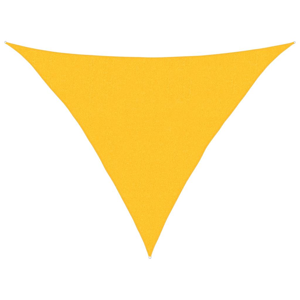Sunshade Sail 160 g/m² Triangular Yellow 2.5x2.5x3.5 m HDPE