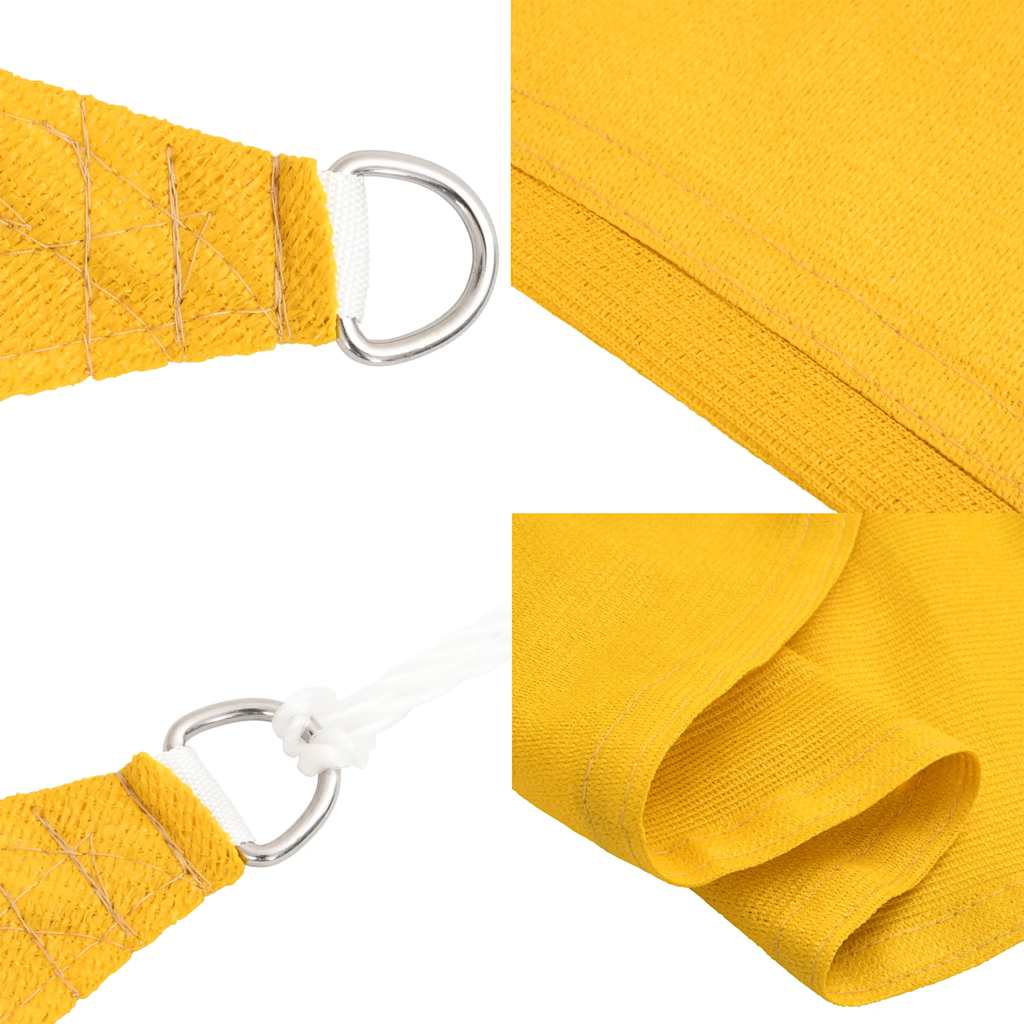 Sunshade Sail 160 g/m² Triangular Yellow 2.5x2.5x3.5 m HDPE