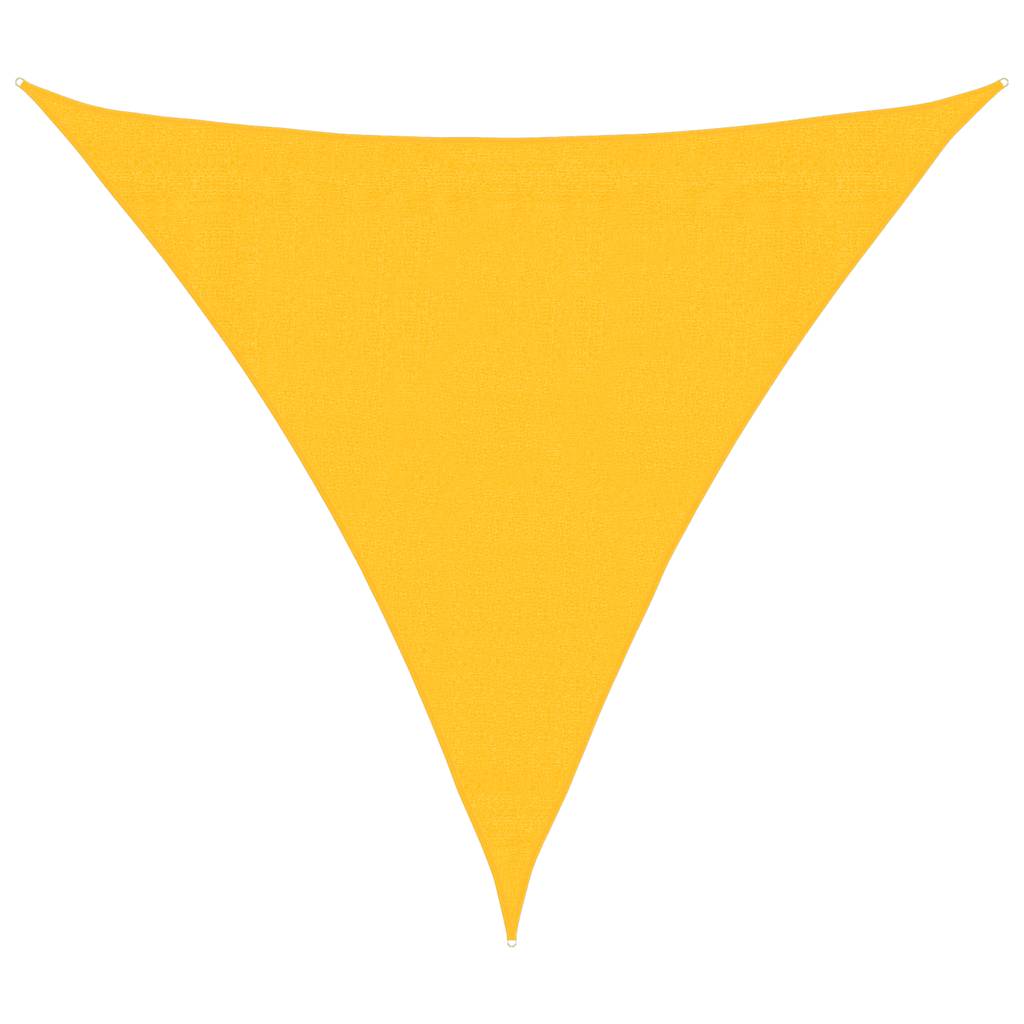 Sunshade Sail 160 g/m² Triangular Yellow 3x3x3 m HDPE