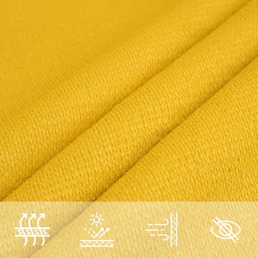 Sunshade Sail 160 g/m² Yellow 3x4x5 m HDPE