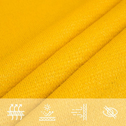 Sunshade Sail 160 g/m² Triangular Yellow 4x4x4 m HDPE