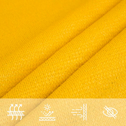 Sunshade Sail 160 g/m² Yellow 4x4x5.8 m HDPE