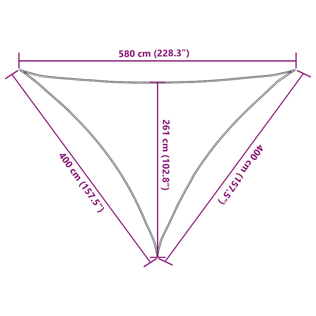 Sunshade Sail 160 g/m² Yellow 4x4x5.8 m HDPE