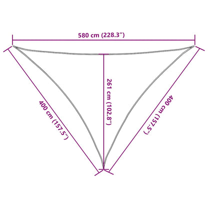Sunshade Sail 160 g/m² Yellow 4x4x5.8 m HDPE