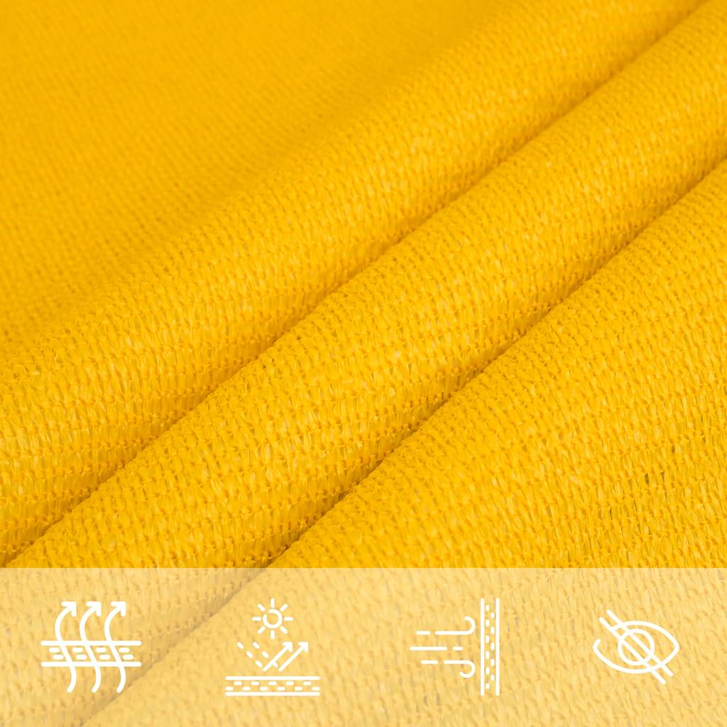 Sunshade Sail 160 g/m² Triangular Yellow 4.5x4.5x4.5 m HDPE