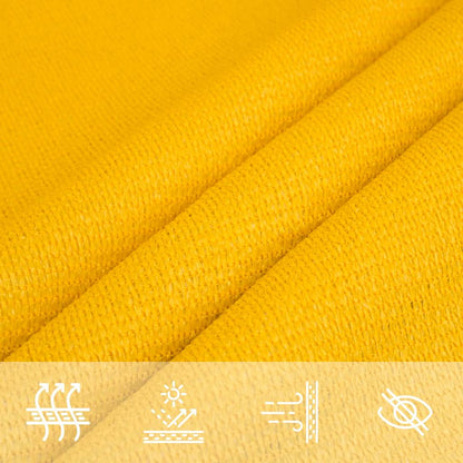 Sunshade Sail 160 g/m² Triangular Yellow 4.5x4.5x4.5 m HDPE