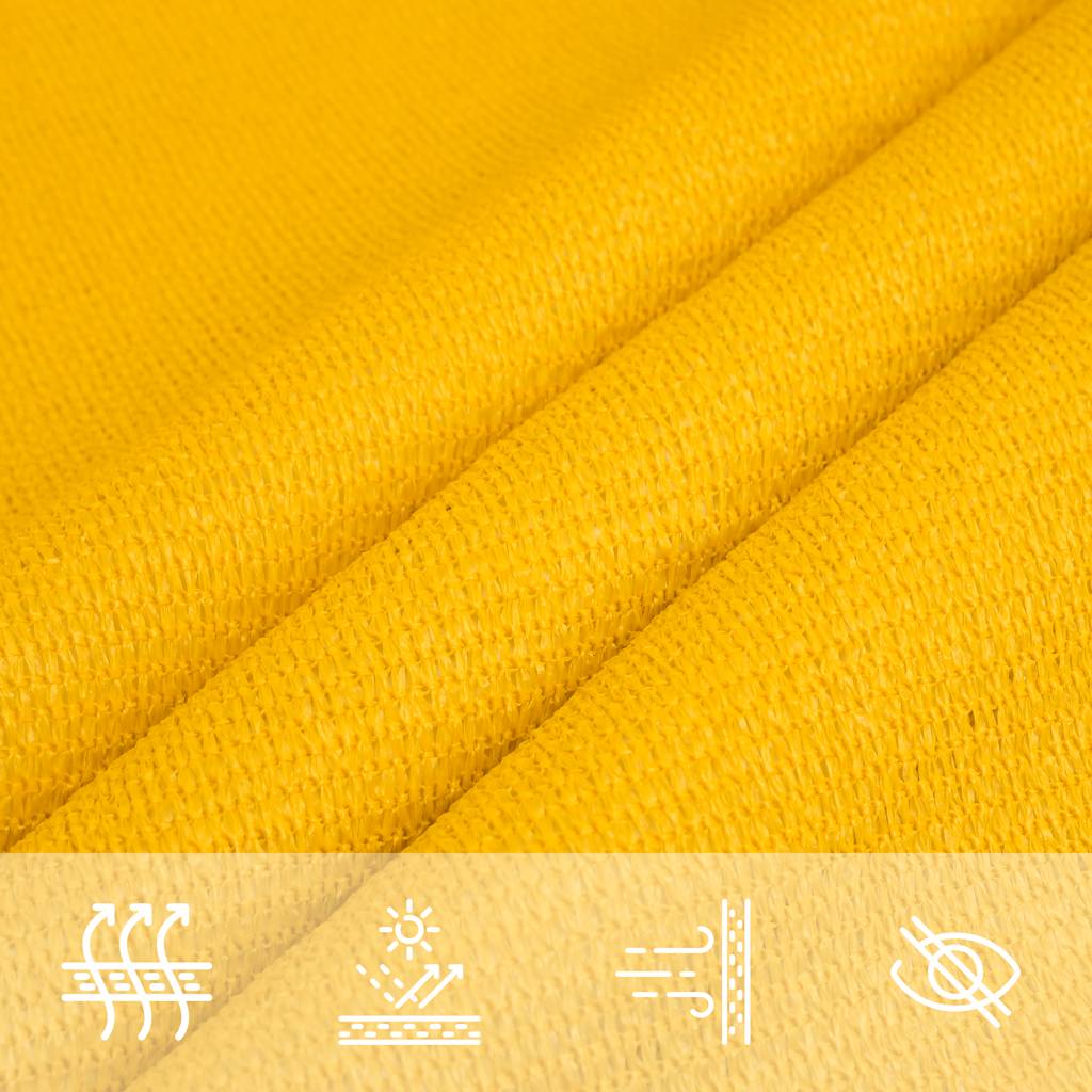 Sunshade Sail 160 g/m² Triangular Yellow 5x5x5 m HDPE