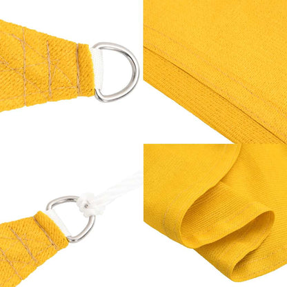 Sunshade Sail 160 g/m² Triangular Yellow 4x5x6.8 m HDPE