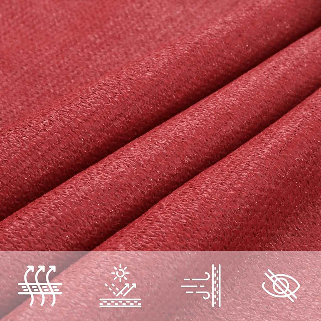 Sunshade Sail 160 g/m² Red 7x7 m HDPE