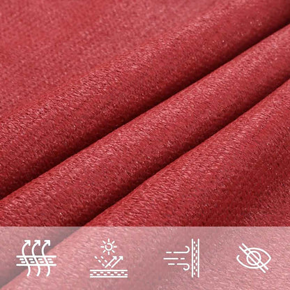 Sunshade Sail 160 g/m² Red 2x5 m HDPE