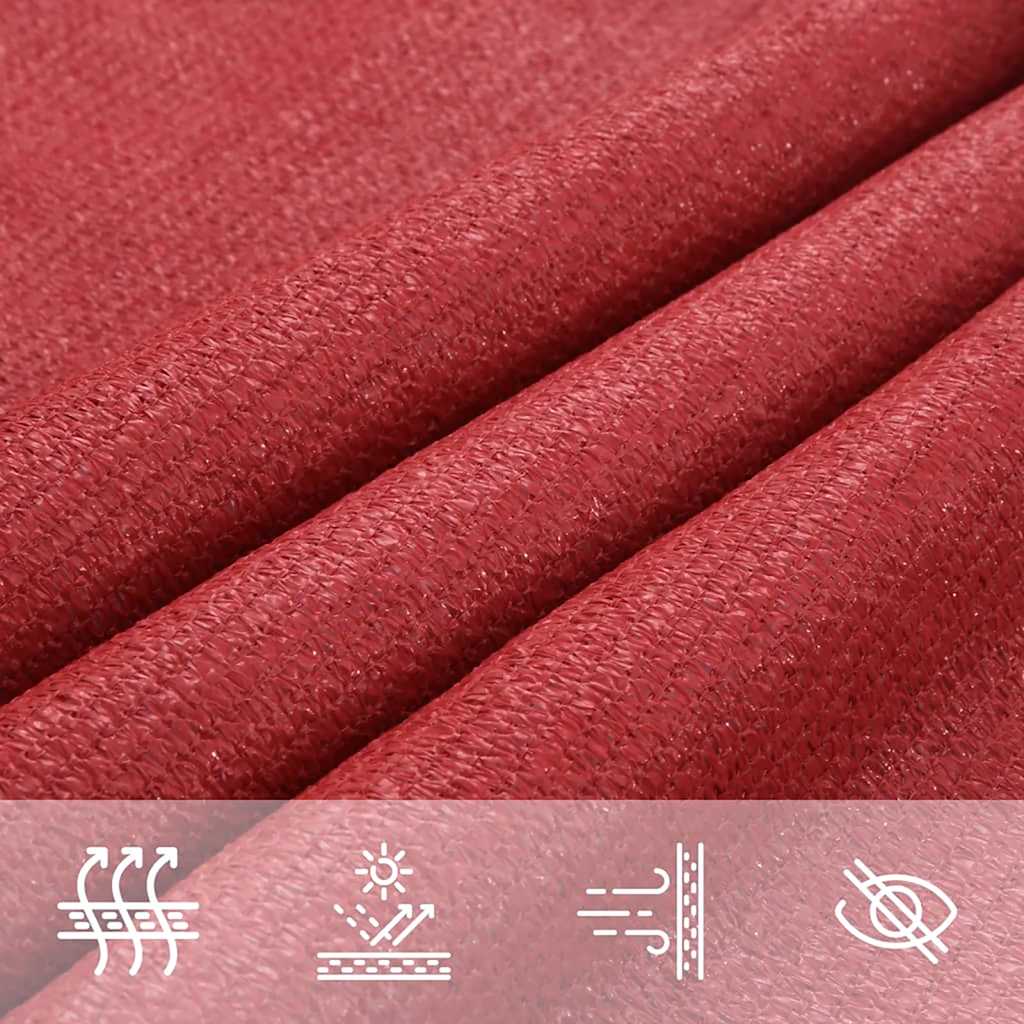 Sunshade Sail 160 g/m² Red 3x4.5 m HDPE